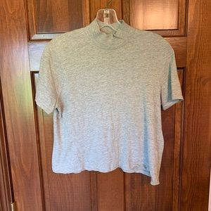 Gray cropped turtle neck
